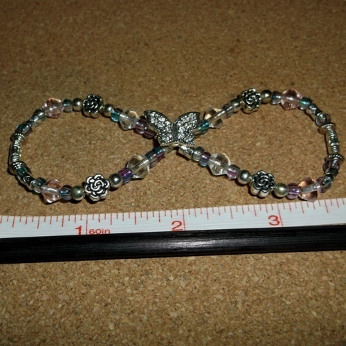 Butterfly Infinity Barrette handmade by Longhaired Jewels